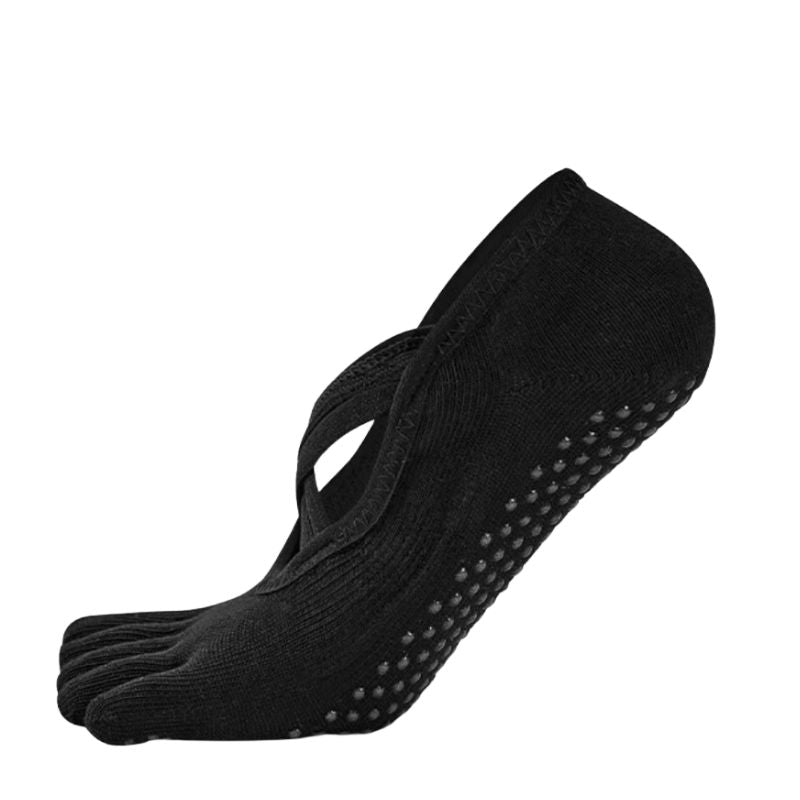 Full Toe Aura Low Rise Grip Socks black