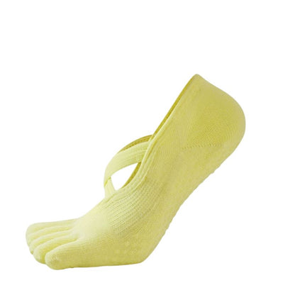 Full Toe Aura Low Rise Grip Socks yellowlack