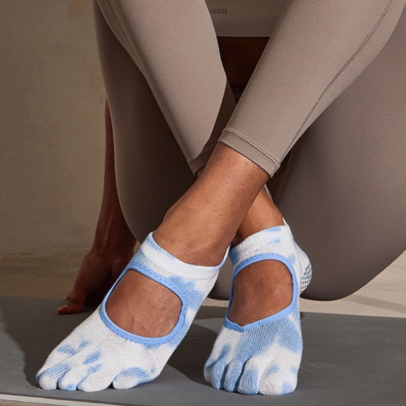 Full Toe Nola Low Rise Grip Socks Pilasole  Skyblue