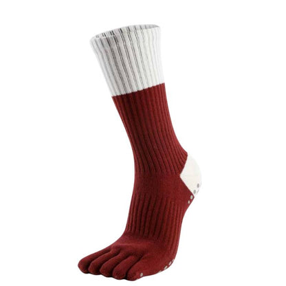 Full Toe Nora Grip Socks red