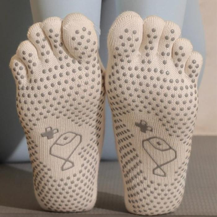 Full Toe Silva Grip Socks pilasole white