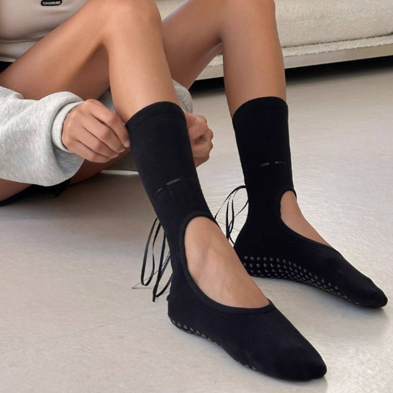 Full Toe Tutu Grip Socks pilasole black 4