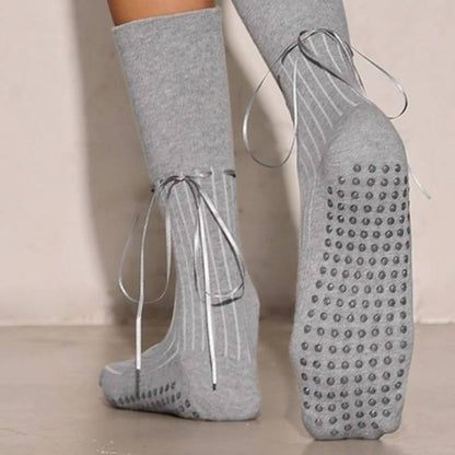 Full Toe Tutu Grip Socks pilasole gray