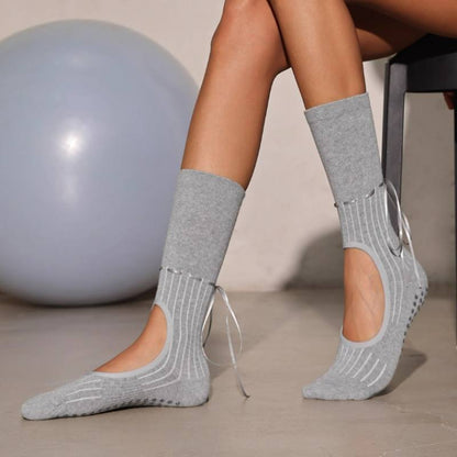 Full Toe Tutu Grip Socks pilasole gray 3