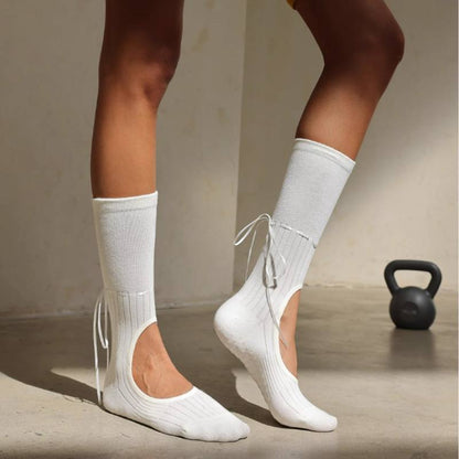 Full Toe Tutu Grip Socks pilasole white 2