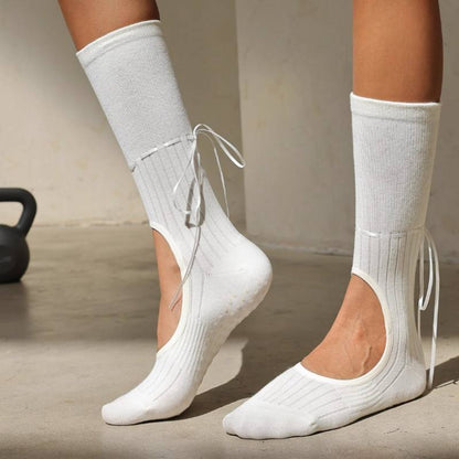 Full Toe Tutu Grip Socks pilasole white 3