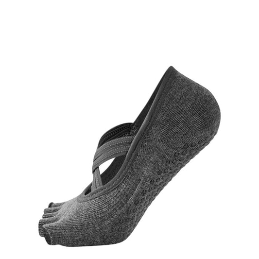 Half Toe Aura Low Rise Grip Socks gray