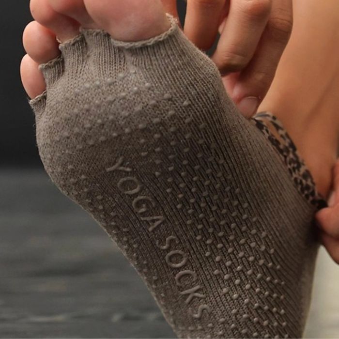 half toe pilates grip socks